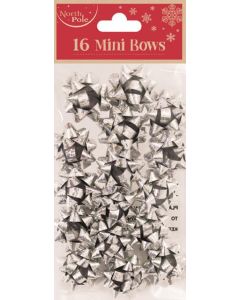 16 Silver Mini Bows