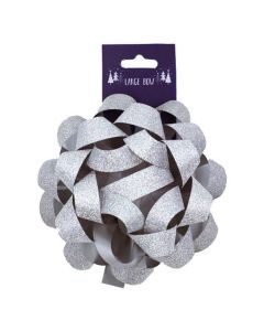 Large Silver Glitter Bow