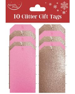 10 Pink/Rose Gold Gift Tags