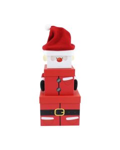 3pc Extra Large Plush Santa Boxes Eurowrap