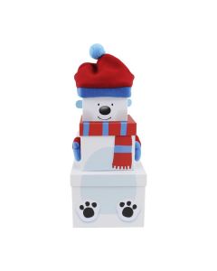 3pc Plush Polar Bear Boxes Eurowrap