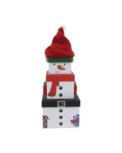 3pc Extra Large Plush Snowman Boxes Eurowrap