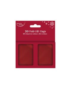 Red Foil Book Gift Tags Pk1 Eurowrap