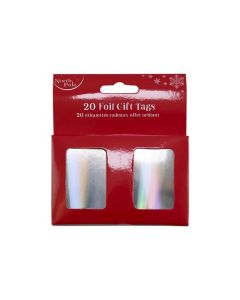 Silver Foil Book Gift Tags Pk1 Eurowrap