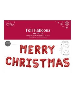 14" Merry Christmas Red Letter Foils Eurowrap