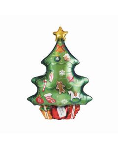24" Christmas Tree Shape Foil Eurowrap