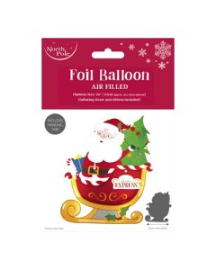 Santa Sleigh Standing Foil Balloon 24"