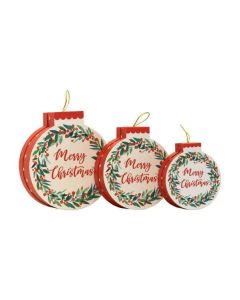 3pc Nested Wreath Bauble Boxes
