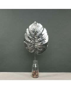 Metallic Monstera Leaf Silver (Apac)