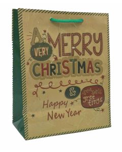 Merry Christmas & Happy New Year Medium Bag 12pk