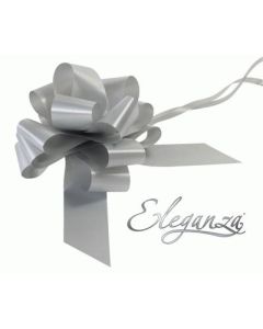 50mm Eleganza Pull Bow Silver 20pk