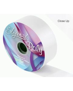 ELEGANZA POLY RIBBON 50MM X 91M (100YDS) NO.01 WHITE - 618008/1