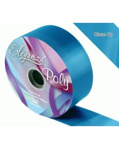 50mm Eleganza Poly Ribbon Turquoise