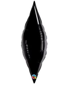 36" Black Taper Foil Balloon Unpackaged Qualatex
