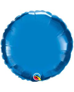 4" Sapphire Blue Round Air Fill Foil Balloon Unpackaged Qualatex
