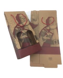 Xmas Twin Bottle Flat Box  Tulip