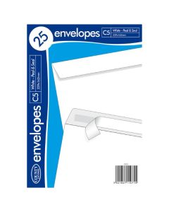 C5 White Peel & Seal Envelopes 80gsm 25'S