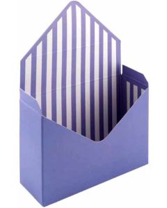 Flower Bouquet Envelope Boxes Lilac Stripe Pk12