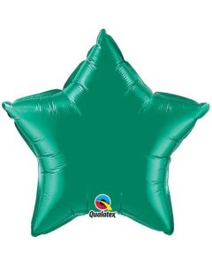 4" Emerald Green Star Air Fill Foil Balloon Unpackaged Qualatex