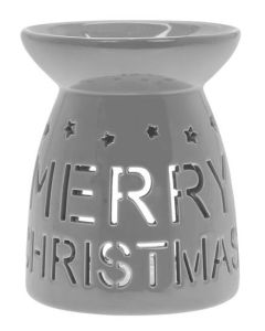 Merry Xmas Wax/Oil Warmer Grey