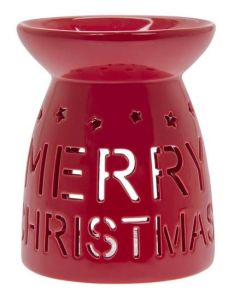 Merry Xmas Wax/Oil Warmer Red