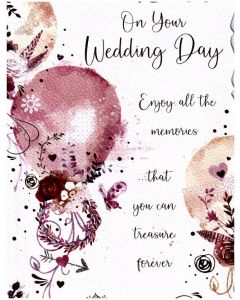 PK6 WEDDING DAY WEDDING  TRAD C50 CARDS  ,NETT (177B) - OTB17177B