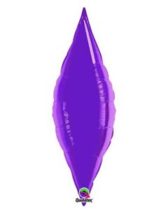 13" Purple Taper Foil Balloon Unpackaged Qualatex