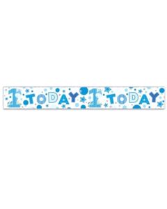 AGE 1 BOY 9FT FOIL BANNER - WB2005/1