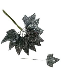 Silver Ivy Leaf Bunch Pk6