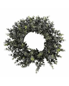 40cm Eucalyptus Wreath Grey/Green