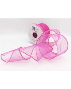 70mm  Wired Edge Shocking Pink