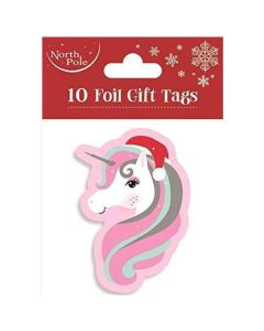 10 Foil Unicorn Gift Tags Eurowrap