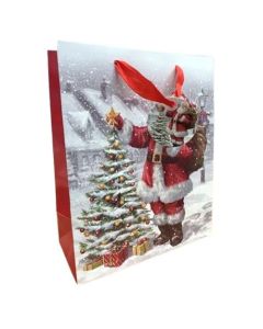 Medium Santa Christmas Gift Bag Pk12 Tulip