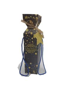 Blue Flat Bottle Box With Tag