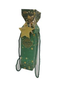 Green Flat Bottle Box With Tag