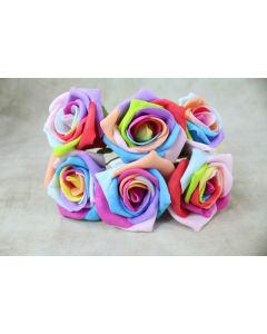 Foam Rose Bunch Multi Coloured