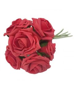 Coral Foam Rose Bunch