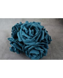Colourfast Curly Foam Roses Teal