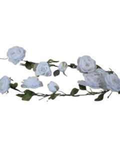 1.5m White Silk Rose Garland