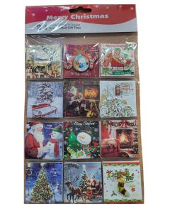 24 3D Christmas Gift Tags Tulip