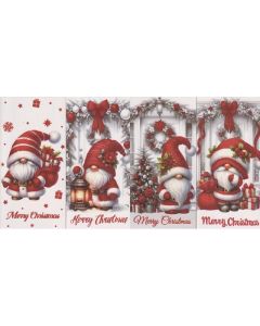 4 Flocked Christmas Money Wallets Tulip