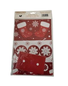 2 Wrap & 2 Tags Xmas Stockings