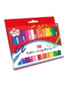 18 Fibre Tip Colouring Pens IG Desgin