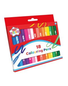 18 Fibre Tip Colouring Pens IG Desgin
